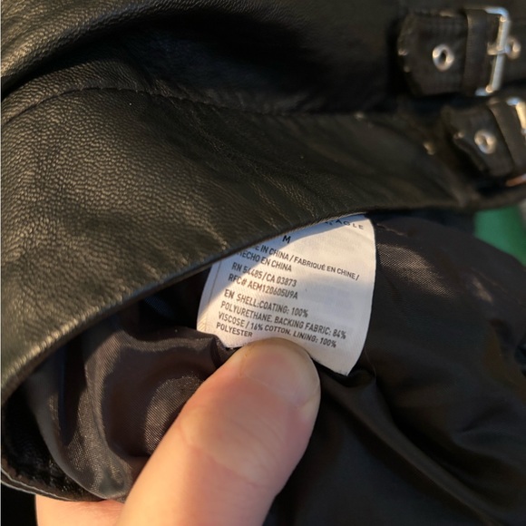 American Eagle Vegan Leather Moto Jacket - Picture 5 of 5